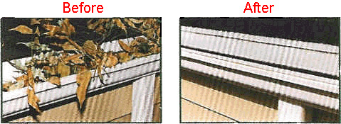 Gutter Guards Before and After installed by The Chimney Sweep & Duct Cleaning, LLC